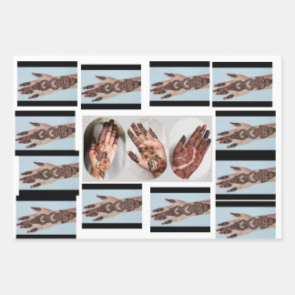 Wedding Mehandi Design Mehndi Creative Invitation Wrapping Paper Sheet