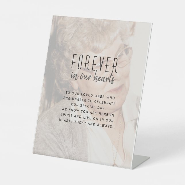 Wedding Memorial Photo Pedestal Sign (Front)