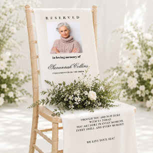 Wedding Memorial Reserved Seat for Flowers Short Table Runner