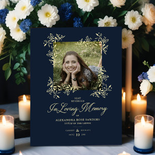 Wedding Memorial Table Hand Lettered Flourish Pedestal Sign