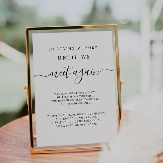 Wedding Memorial Table Sign | In Loving Memory (Wedding Memorial Table Sign | In Loving Memory)