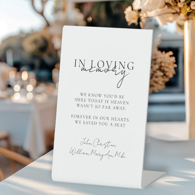 Wedding, Memorial, White, Pedestal Sign (Creator Uploaded)