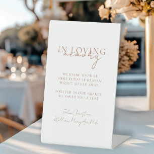Wedding, Memorial, White, Pedestal Sign