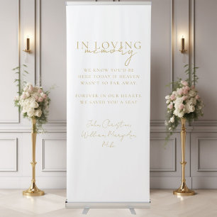 Wedding, Memorial, White, Retractable Banner