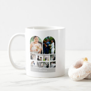 Wedding Memories 10 Photo Collage Couple Template Coffee Mug