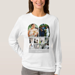 Wedding Memories 10 Photo Collage Couple Template T-Shirt