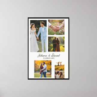 Wedding Memories Custom Collage Canvas Print