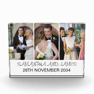 Wedding Memories Modern trio of Photos Photo Block