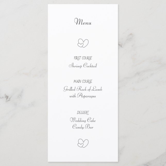 Wedding Menu (Front)