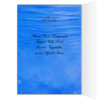 Wedding Menu Blue and Pink Flowers