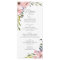 Wedding Menu  - Bridal Shower Menu Tea Rose
