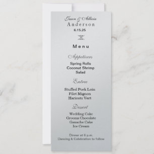Wedding Menu Card
