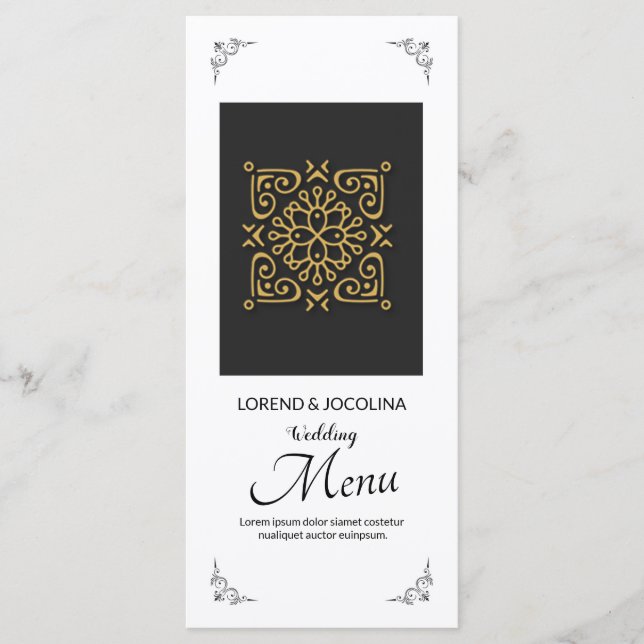 Wedding Menu Card (Front)