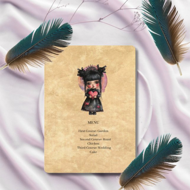  Wedding Menu Card Gothic Doll (Creator Uploaded)