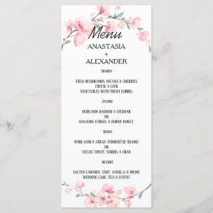 WEDDING MENU. MENU
