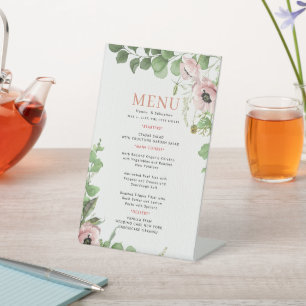 Wedding Menu Pedestal Sign