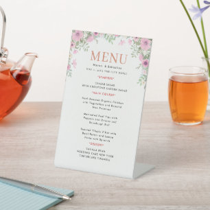 Wedding Menu Pedestal Sign