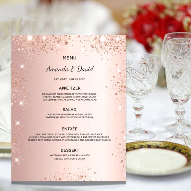 Wedding Menu rose gold (Creator Uploaded)