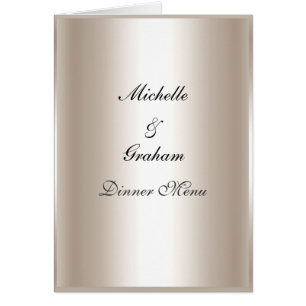 Wedding Menu Silver