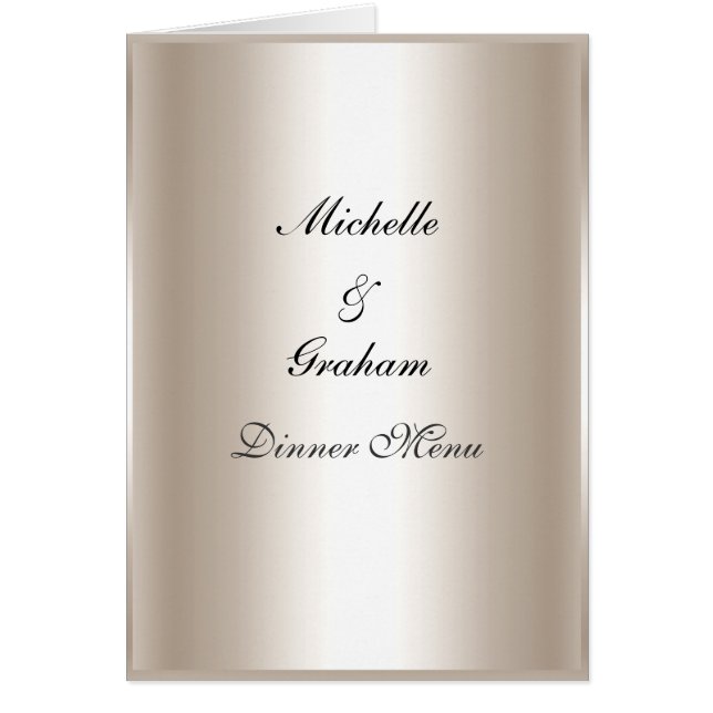 Wedding Menu Silver (Front)