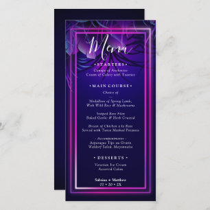WEDDING MENU   Stunning Neon Tropical Foliage