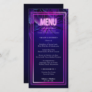 WEDDING MENU   Stunning Neon Tropical Foliage