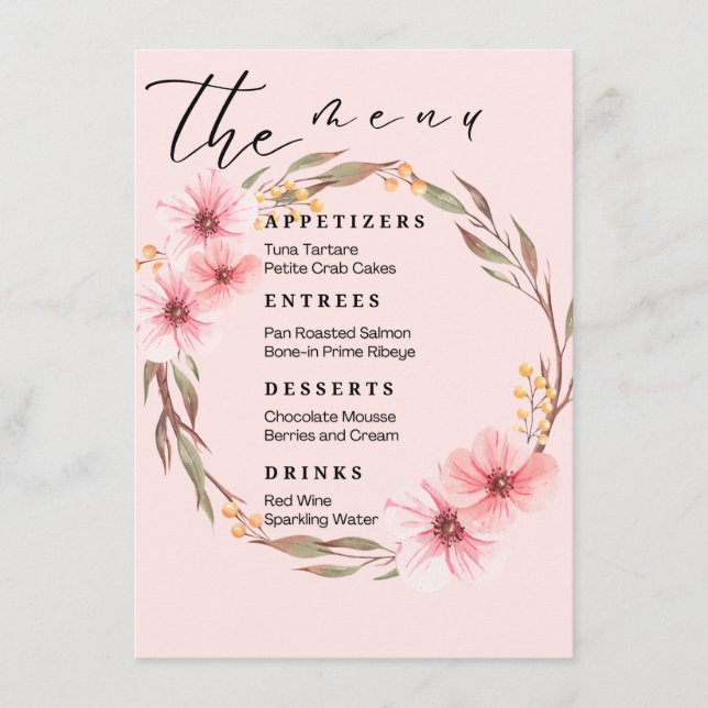 Wedding Menus (Front)