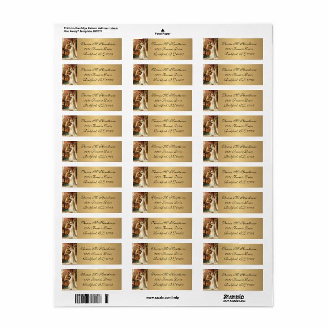 Wedding Metallic Elegant Gold Virgin Mary Joseph (Full Sheet)