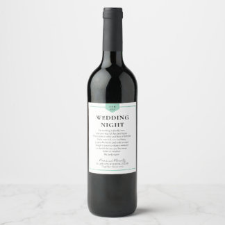 Wedding Milestone WEDDING NIGHT Wine Label