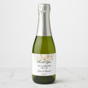 Wedding Mini Sparkling Wine Bottle Labels