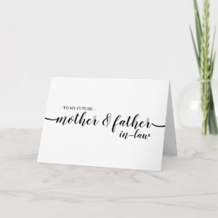 Wedding Minimal Simple Newly Parents Mother Father Card