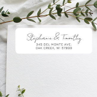 Wedding Minimalist Return Address