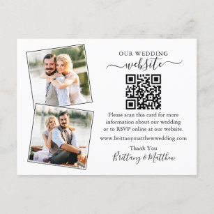 Wedding Minimalist Website 2 Photo Enclosure Card