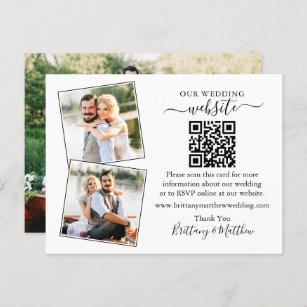 Wedding Minimalist Website 3 Photo Enclosure Card