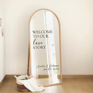 Wedding Mirror Decal – Welcome to Our Love Story