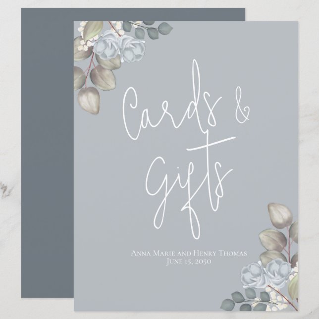 Wedding Modern Calligraphy Script Cards and Gifts (Front/Back)