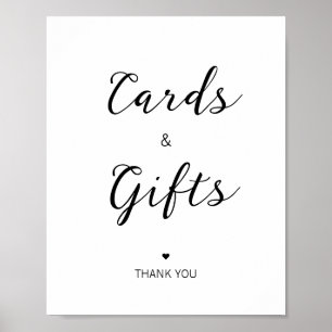 Wedding Modern Cards and Gifts Sign