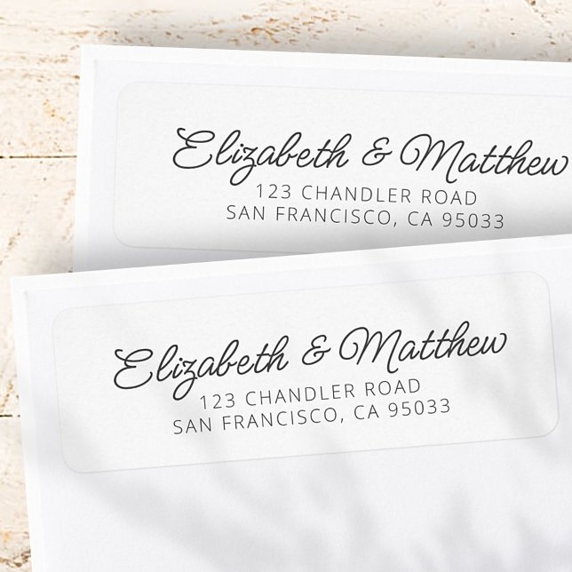 Wedding Modern Elegant Chic Script Return Address (Creator Uploaded)