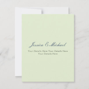Wedding Modern Elegant Plain Simple Professional Card