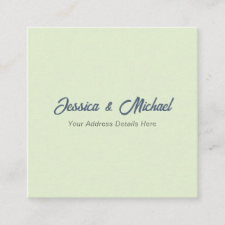 Wedding Modern Elegant Plain Simple Professional Enclosure Card