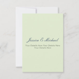 Wedding Modern Elegant Plain Simple Professional RSVP Card