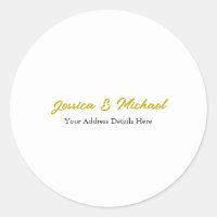 Wedding Modern Gold Colour Elegant Plain Simple