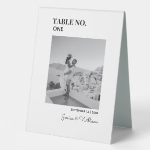Wedding Modern Minimal Photo    Table Numbers 