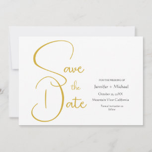 Wedding Modern Minimalist Plain Calligraphy Script Invitation