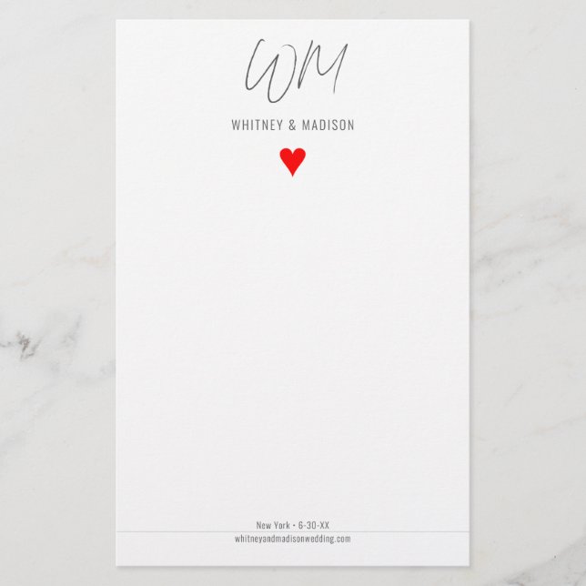 Wedding, Modern, Minimalist, Stationery (Front)