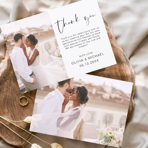 Wedding Modern Minimalist Thank You Cards