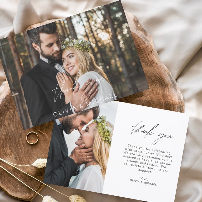 Wedding Modern Minimalist Thank You Cards (Creator Uploaded)