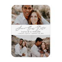 Wedding modern multi photo typography graphic