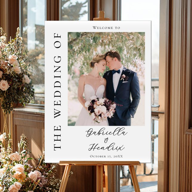 Wedding modern photo welcome poster (Creator Uploaded)
