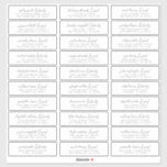 Wedding Modern Simple Chic Guest Names & Address<br><div class="desc">Composed of simple sans serif and playful script typography. These elements are simple,  elegant,  and modern. This has 30 smaller stickers in a sheet. 
 
 This is designed by White Paper Birch Co. exclusive for Zazzle.
 
 Available here:
 http://www.zazzle.com/store/whitepaperbirch</div>
